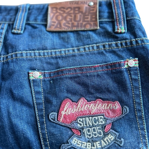 BSB2 Men's Straight‎ Jeans Size 32 x33 Faded Blue Wash Denim - Picture 6 of 12